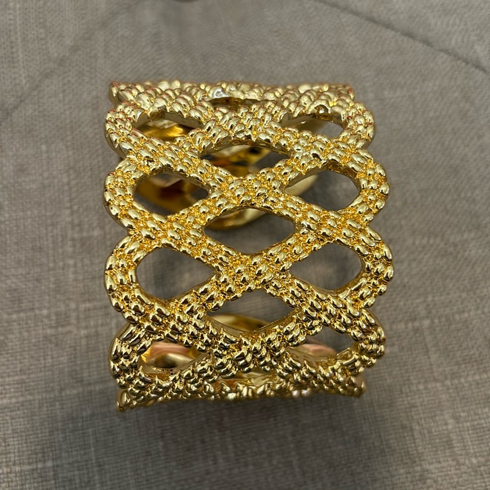 Gold tone Lilly Pulitzer cuff bracelet